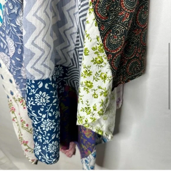 NWOT ASHLEY TAYLOR cotton Bohemian Patchwork Dress One Size quilted - Picture 4 of 7